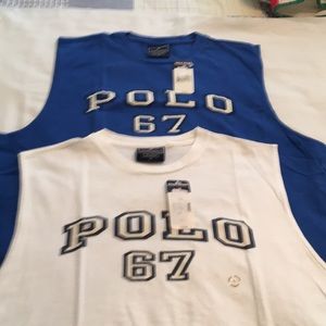 NWT, (2) sleeveless RLPolo tee shirts